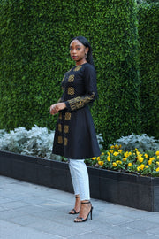 Toye African Embroidered Jacket Dress - Ray Darten