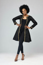 Asake African Embroidered Jacket Dress - Ray Darten