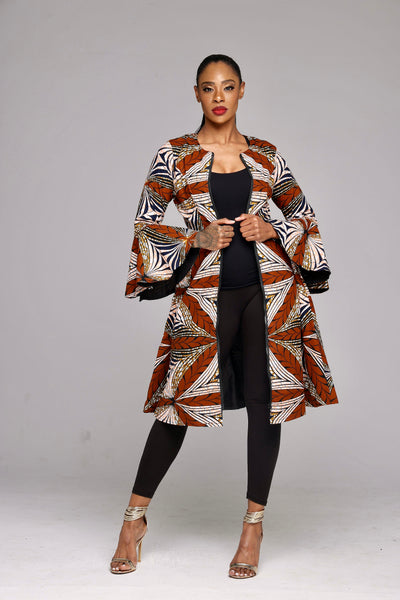 Sadiku African Print Jacket Dress