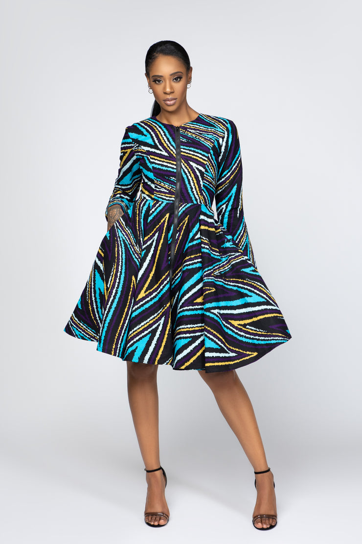 Bukky African Print Jacket Dress