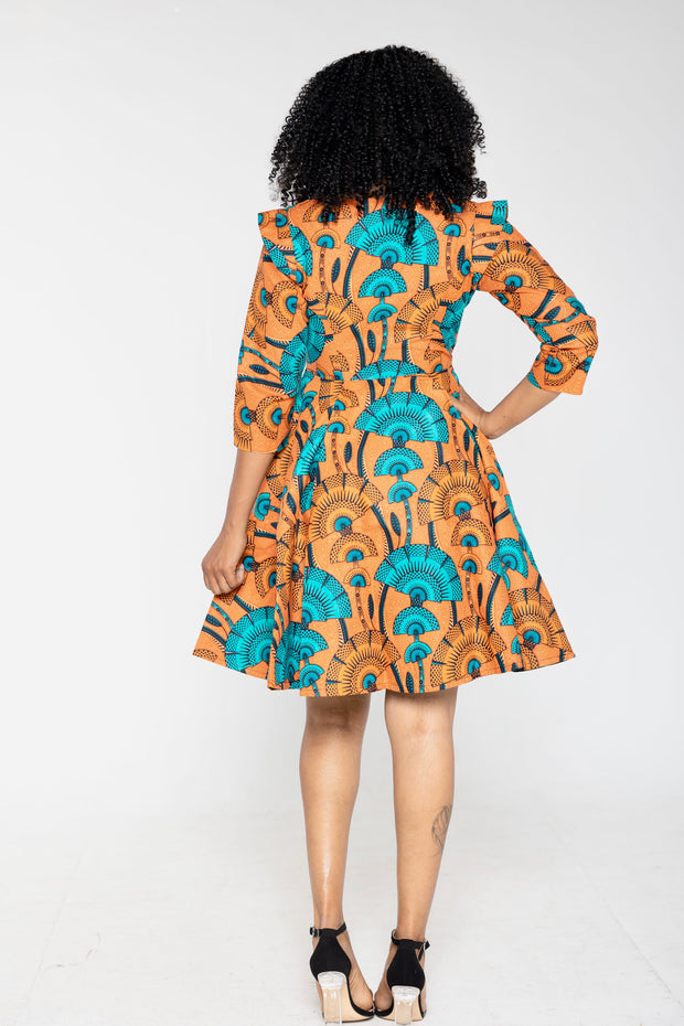 Jere African Print Jacket Dress