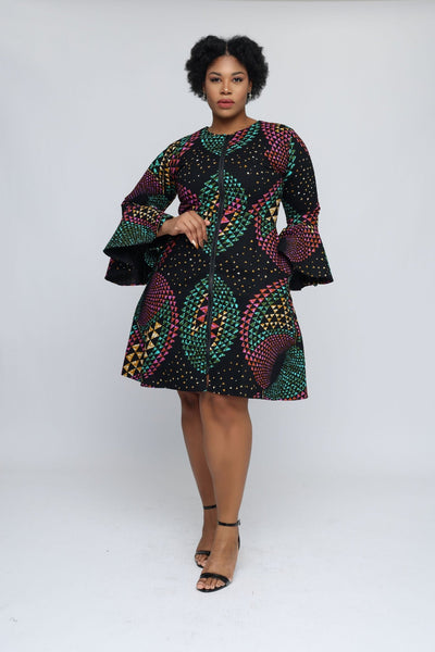 Lola African Print Jacket Dress - Ray Darten
