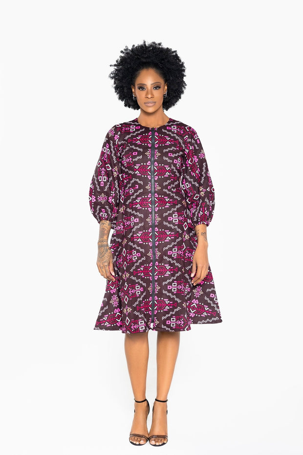 Ami African Print Jacket Dress - Ray Darten