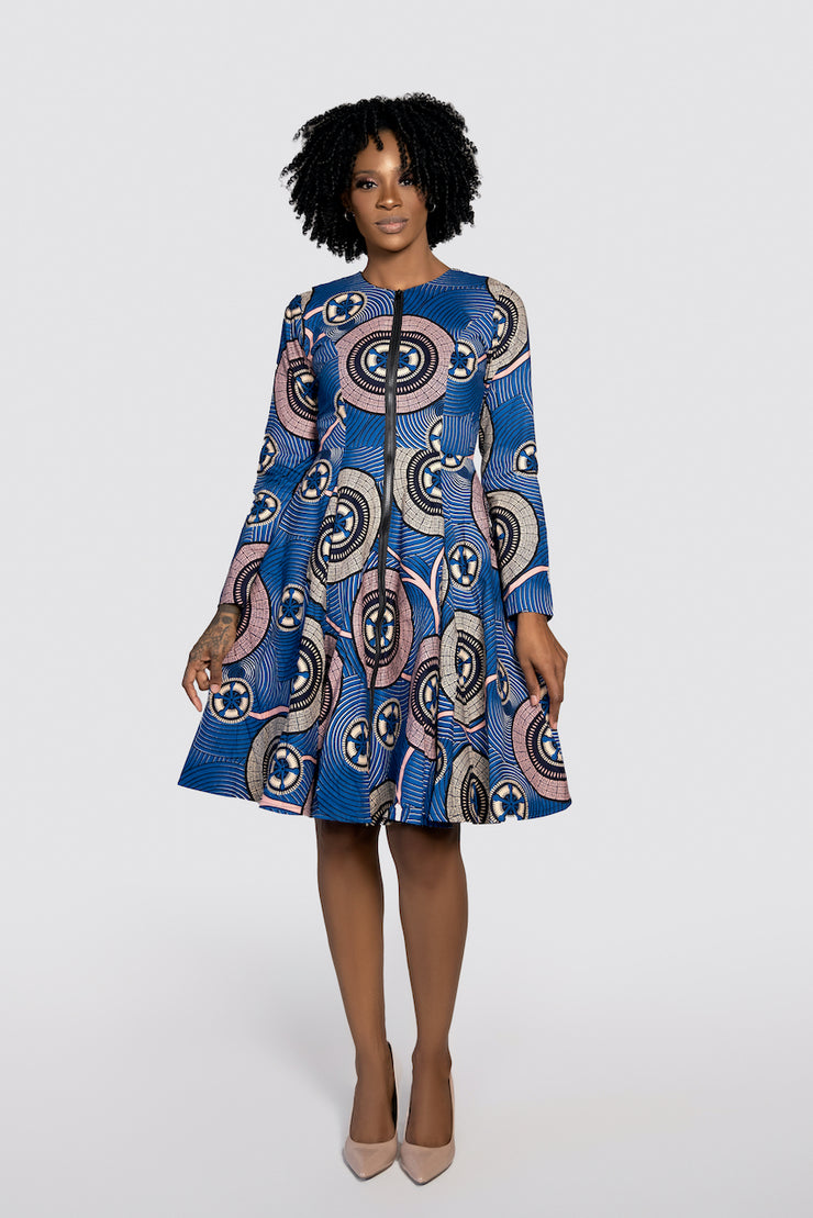 Ikira African Print Jacket Dress