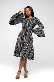 Shoki African Print Jacket Dress