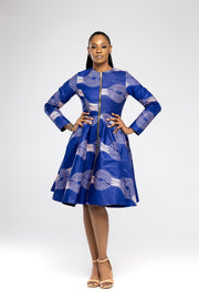 Niola Women's African Print Jacket Dress