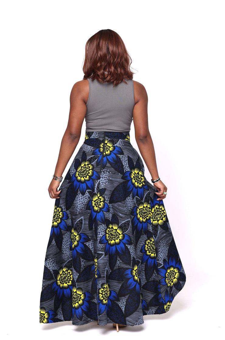 Farai high-low African Print Skirt - Ray Darten