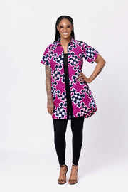 Kudi African Print Shirt Dress - Ray Darten