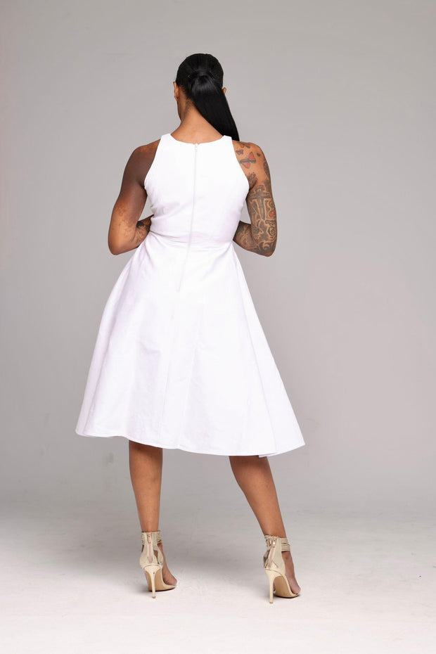 Wemimo Dress (White) - Ray Darten