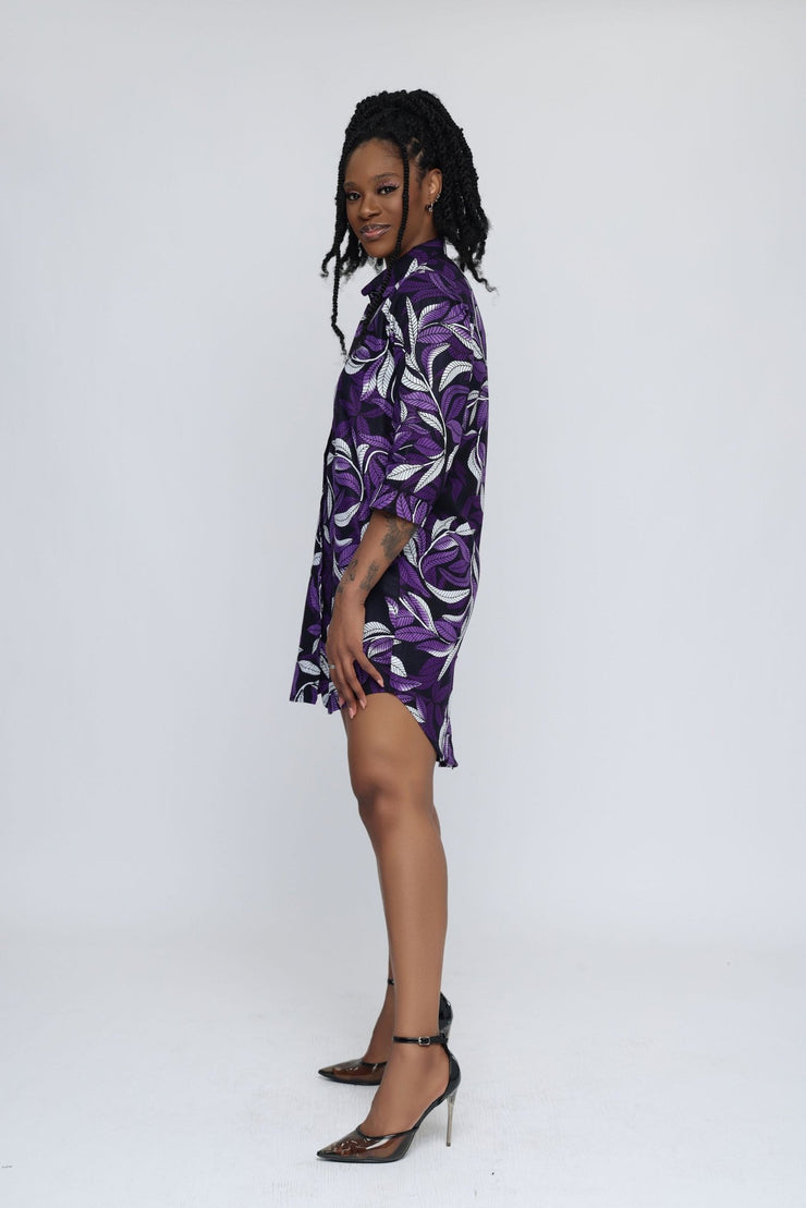 Bola African Print Shirt Dress - Ray Darten