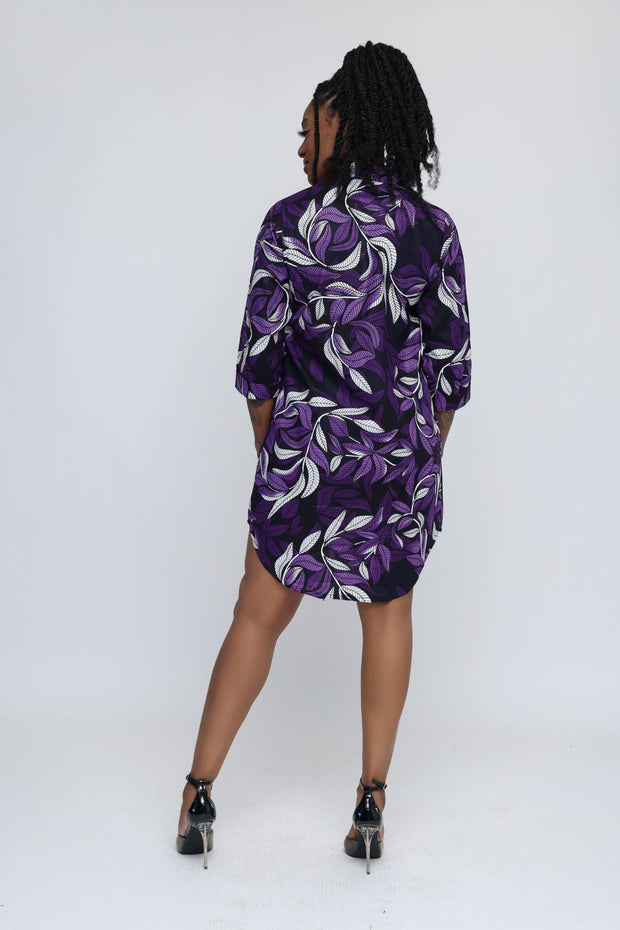 Bola African Print Shirt Dress - Ray Darten