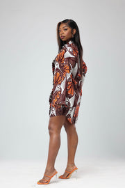 Ereti African Print Shirt Dress