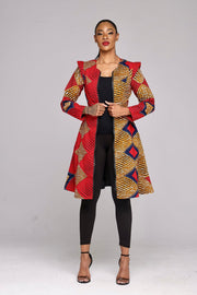 Ashafa African Print Jacket Dress - Ray Darten