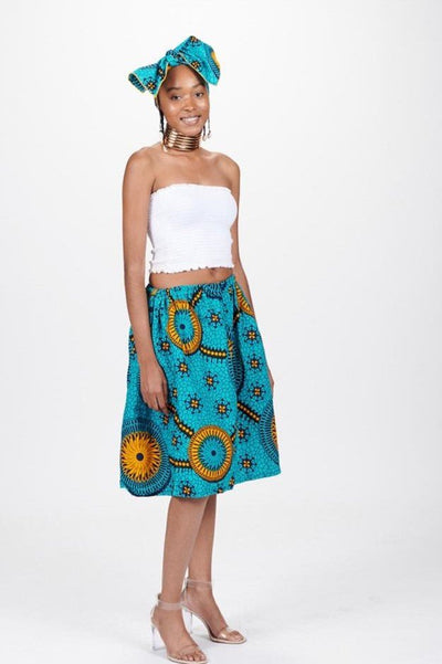 Chibi African Print Kids Skirt - Ray Darten