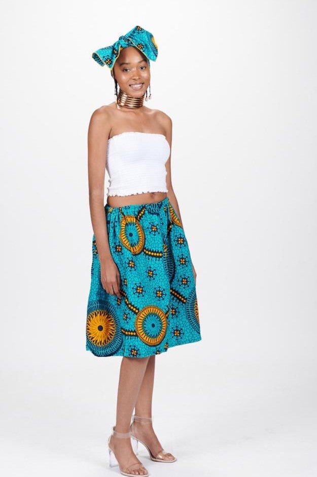 Chibi African Print Kids Skirt - Ray Darten
