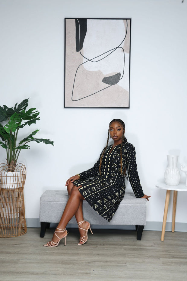 Dara African Print Jacket Dress - Ray Darten