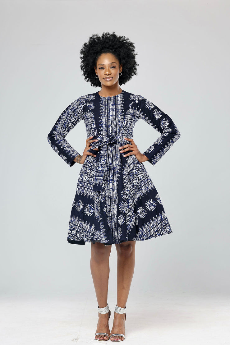 Damola African Print Jacket Dress