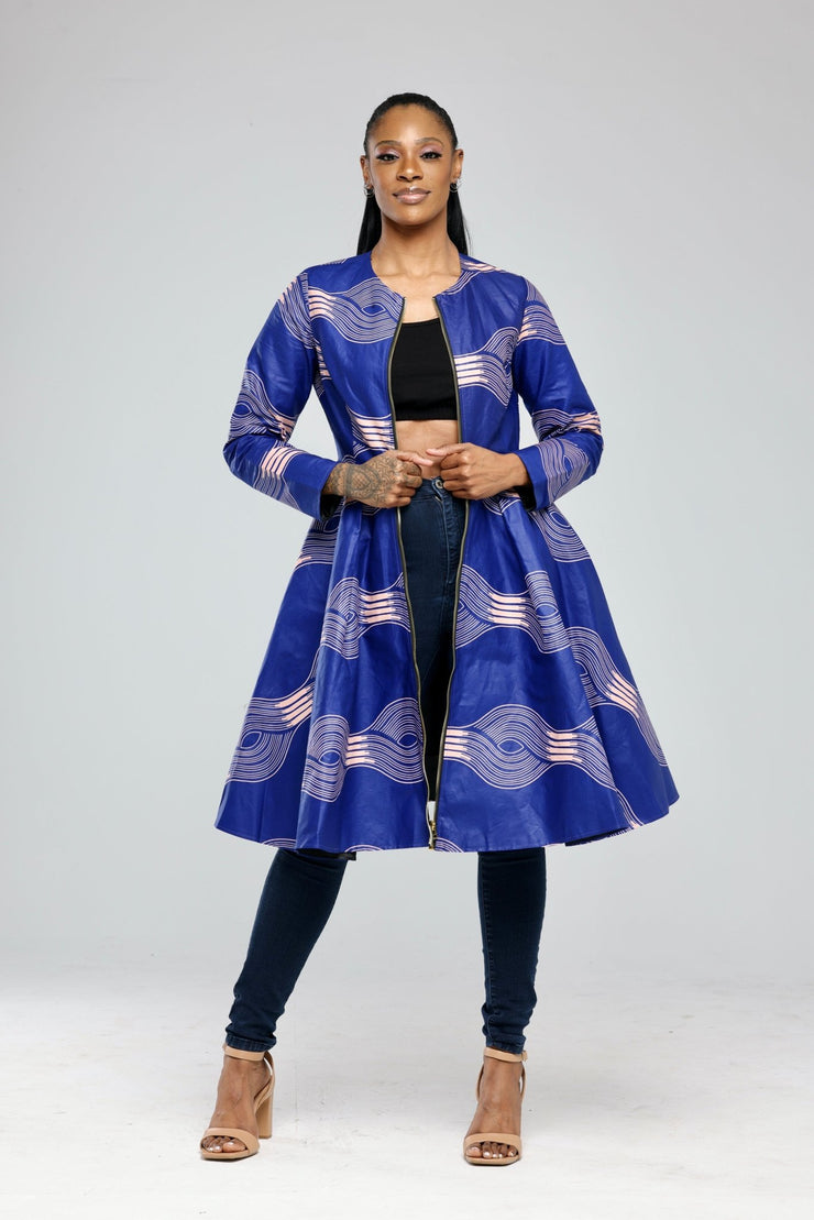 Niola Women's African Print Jacket Dress - Ray Darten