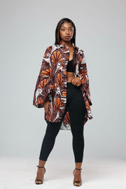 Ereti African Print Shirt Dress