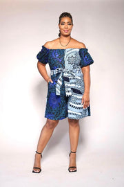 Isolo African Print Playsuit - Ray Darten