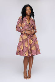 Afefe Women's African Print Jacket Dress - Ray Darten