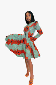 Titi African Print Jacket Dress