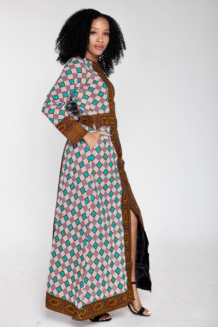 Balore African Print Jacket Dress