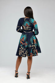 Awolowo Women's African Print Jacket Dress - Ray Darten