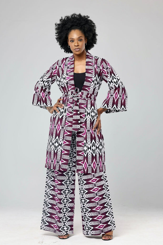 Modele African Print Kimono & Pants Set - Ray Darten