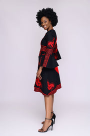 Ademide African Print Jacket Dress - Ray Darten