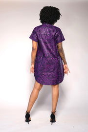 Jayo African Print Shirt Dress