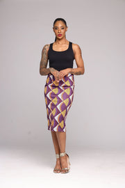 Sule Stretch Pencil Skirt - Ray Darten