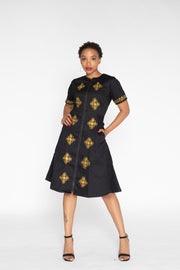 Damisi African Embroidered Jacket Dress - Ray Darten