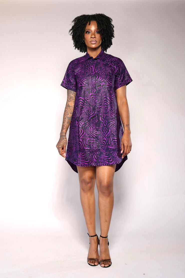 Jayo African Print Shirt Dress