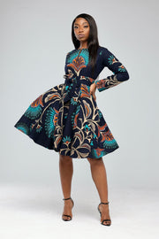 Awolowo Women's African Print Jacket Dress - Ray Darten