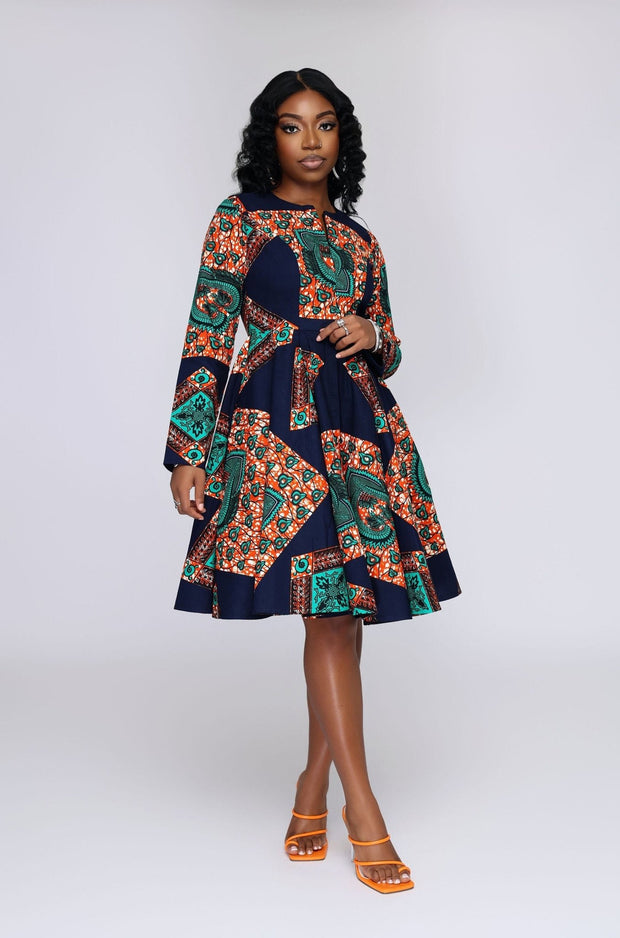 Nzuri Women’s African Print Jacket Dress - Ray Darten