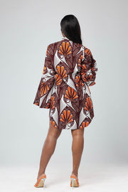 Ereti African Print Shirt Dress