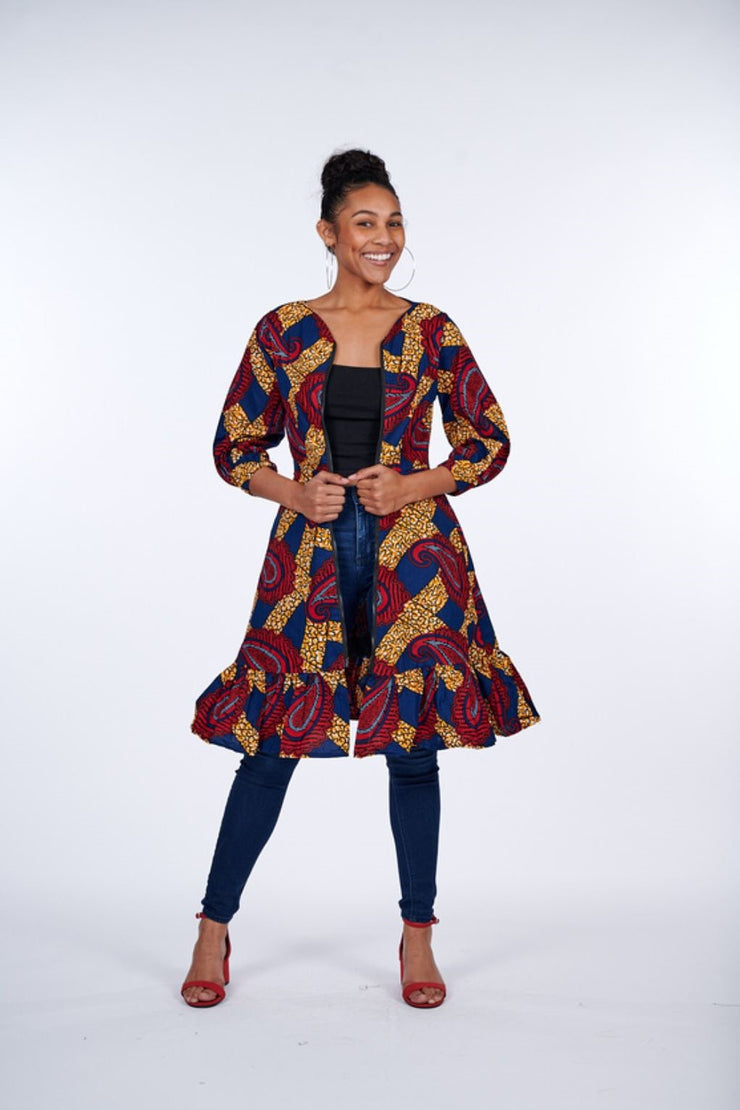 Lonimi African Print Jacket Dress