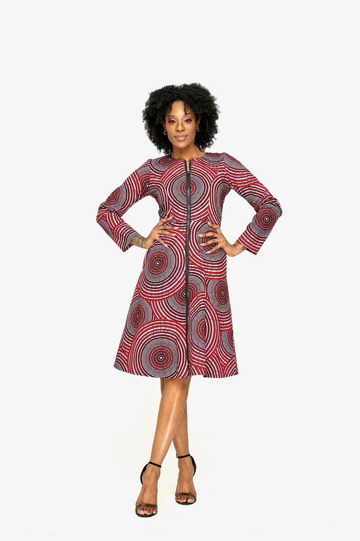 Ireti African Print Jacket Dress