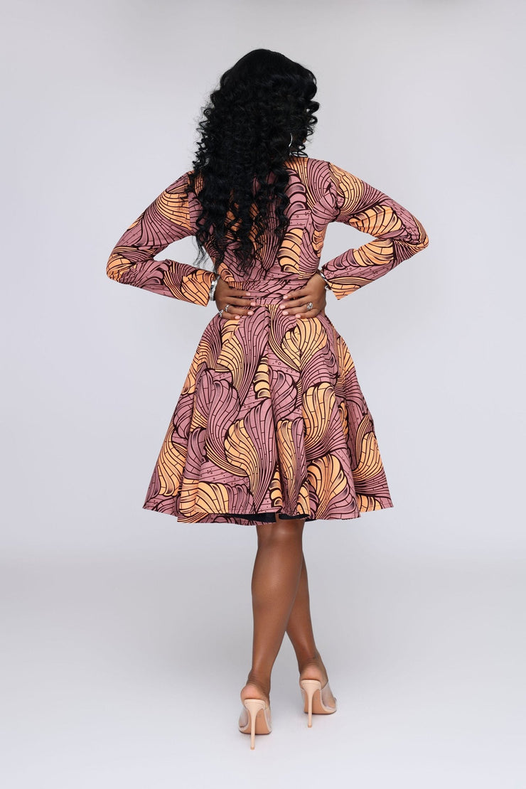 Afefe Women's African Print Jacket Dress - Ray Darten