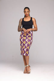 Sule Stretch Pencil Skirt - Ray Darten