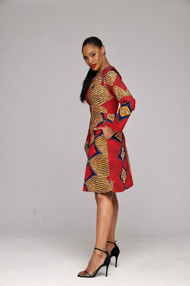 Ashafa African Print Jacket Dress - Ray Darten