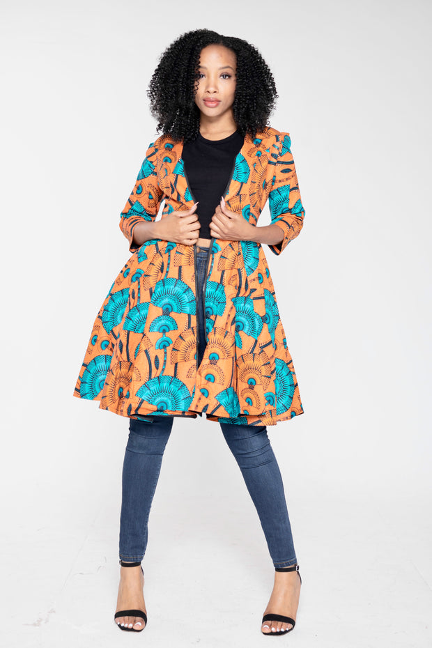 Jere African Print Jacket Dress