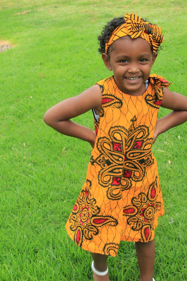 Zahra African Print Babies dress