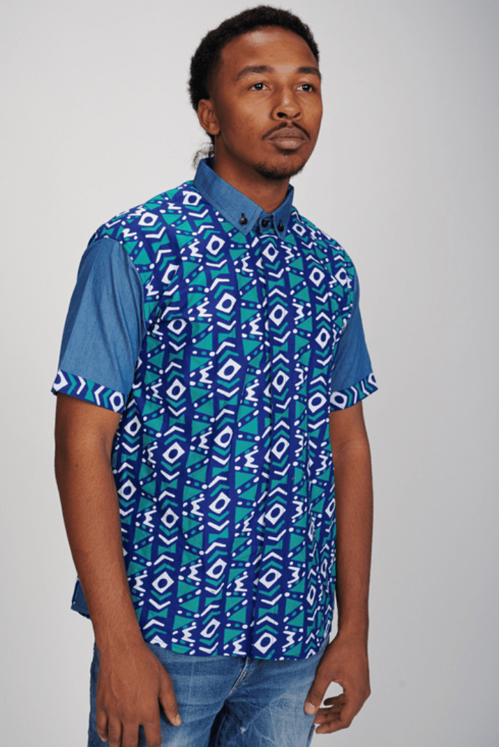 Dayo Short Sleeve African Print Shirt - Ray Darten