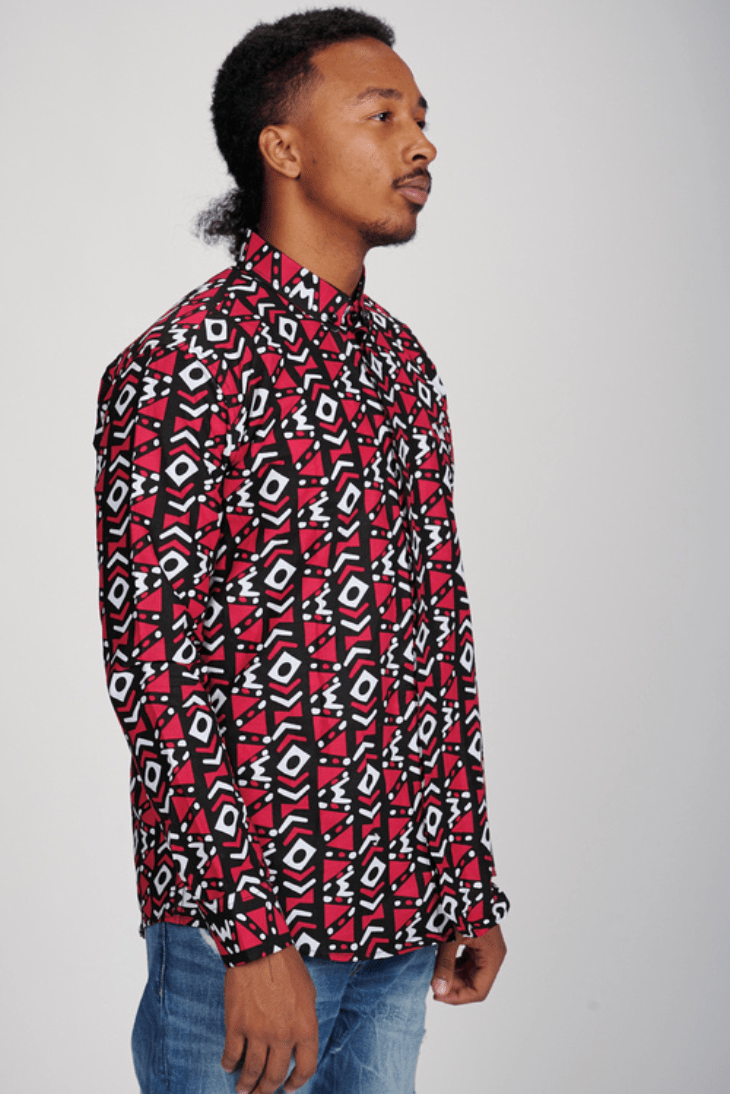 Bayo long Sleeve African Print Shirt - Ray Darten