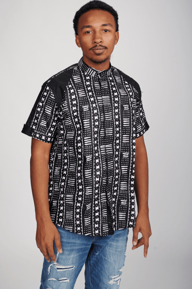 Demola Men's African Print Shirt - Ray Darten