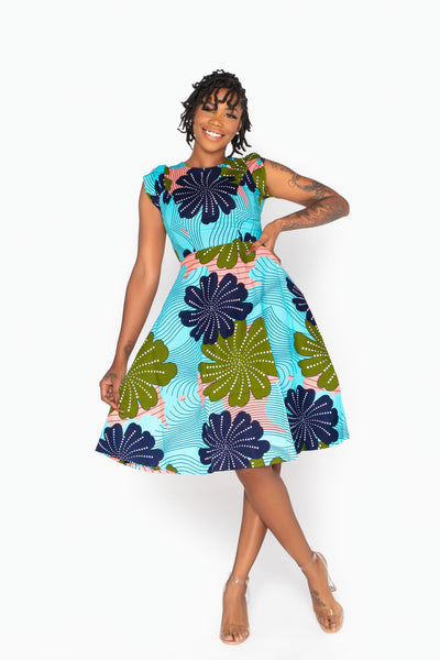 Biwa African Print Dress