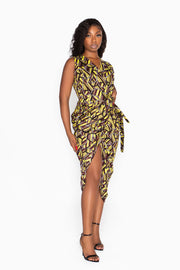 Bebi African Print Wrap Dress