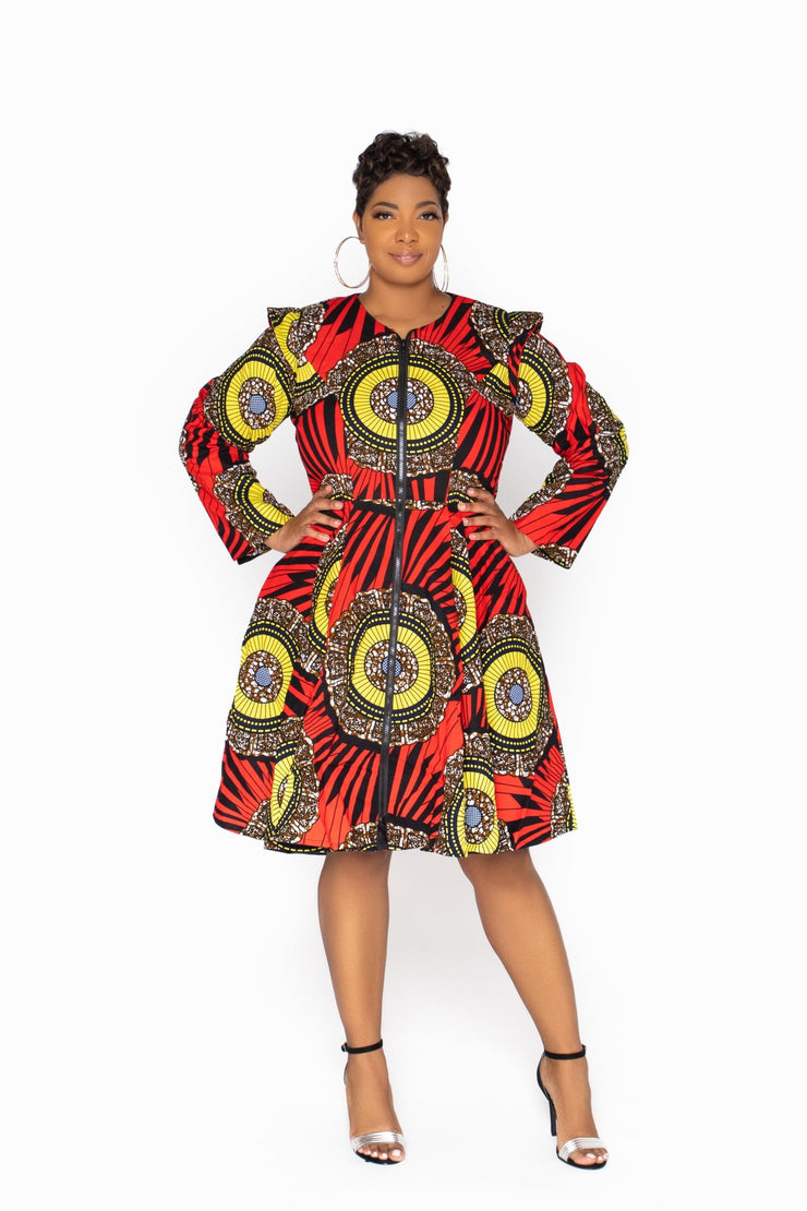 Tobi African Print Jacket Dress - Ray Darten